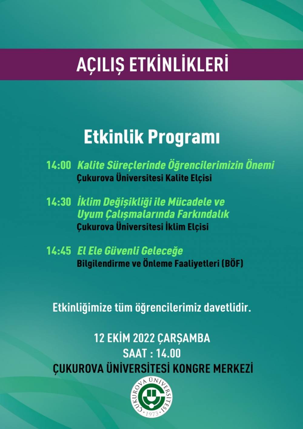 Açılış Etkinlikleri