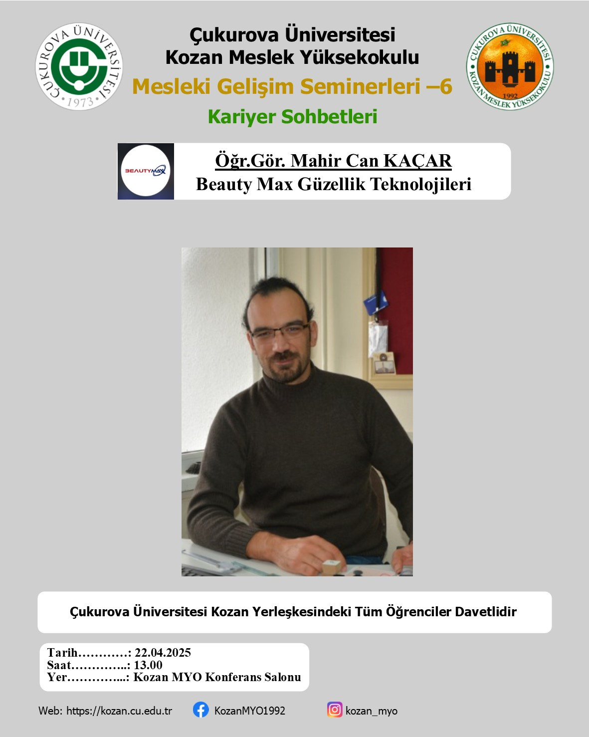 Mesleki Gelişim Seminerleri-6: “Kariyer Sohbetleri”