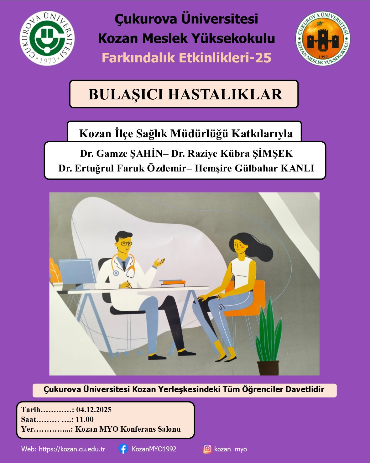 Bulaşıcı Hastalıklar Konulu Farkındalık Semineri Yapılacaktır