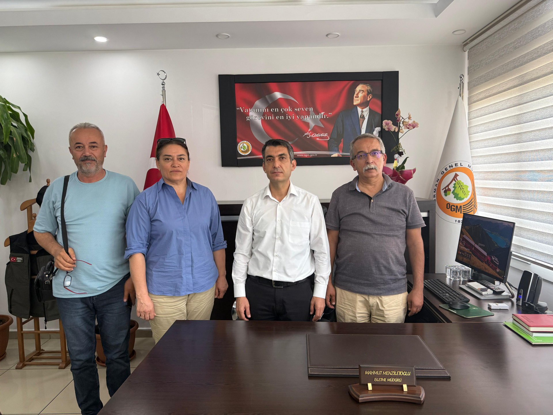 Kozan Orman İşletme Müdürü Mahmut MENZİLETOGLU’na Hayırlı Olsun Ziyareti