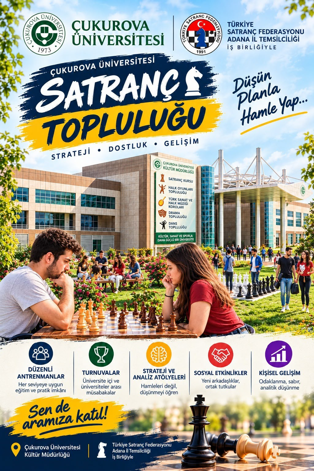 Ç.Ü. SATRANÇ TOPLULUĞU DUYURUSU