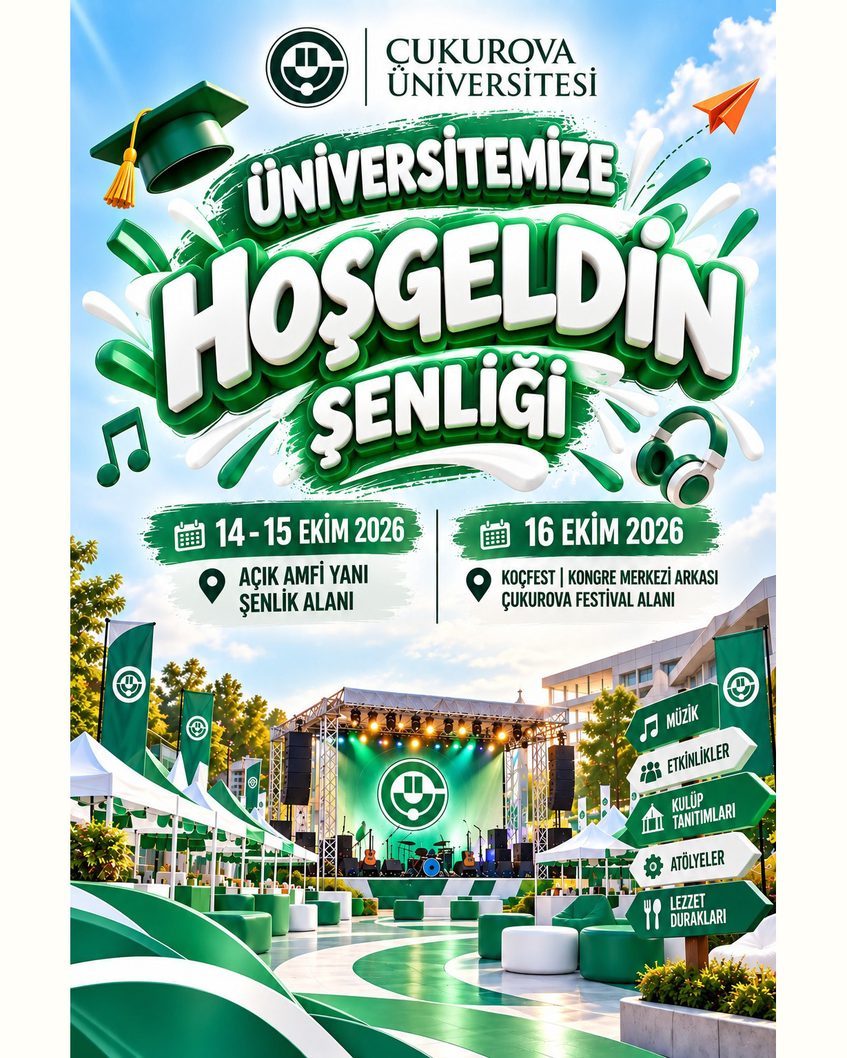 Üniversitemize Hoş Geldin Şenliği ve KOÇFEST Etkinlikleri Duyurusu